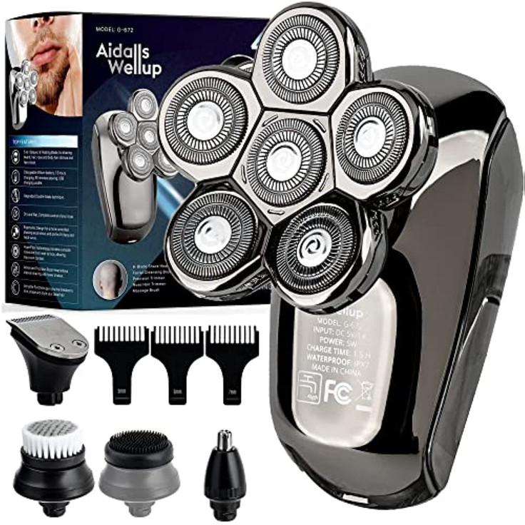 AW 6D Head Shavers - Anti-Pinch Electric Razor, 5-in-1 Grooming 