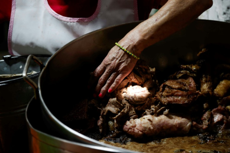 "Any woman can do it," says Maria Guadalupe Cortes, one of the few female taco cooks in Mexico City