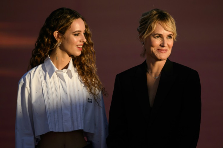 Godreche, here seen with her daughter actor Tess Barthelemy (left), said she was speaking up for the next generation