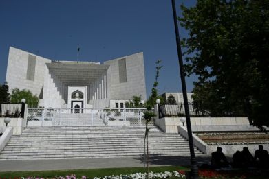 Pakistan's Supreme Court building in the capital, Islamabad. Two judges have resigned from the bench this week amid growing concerns of a rift in the judiciary ahead of next month's election