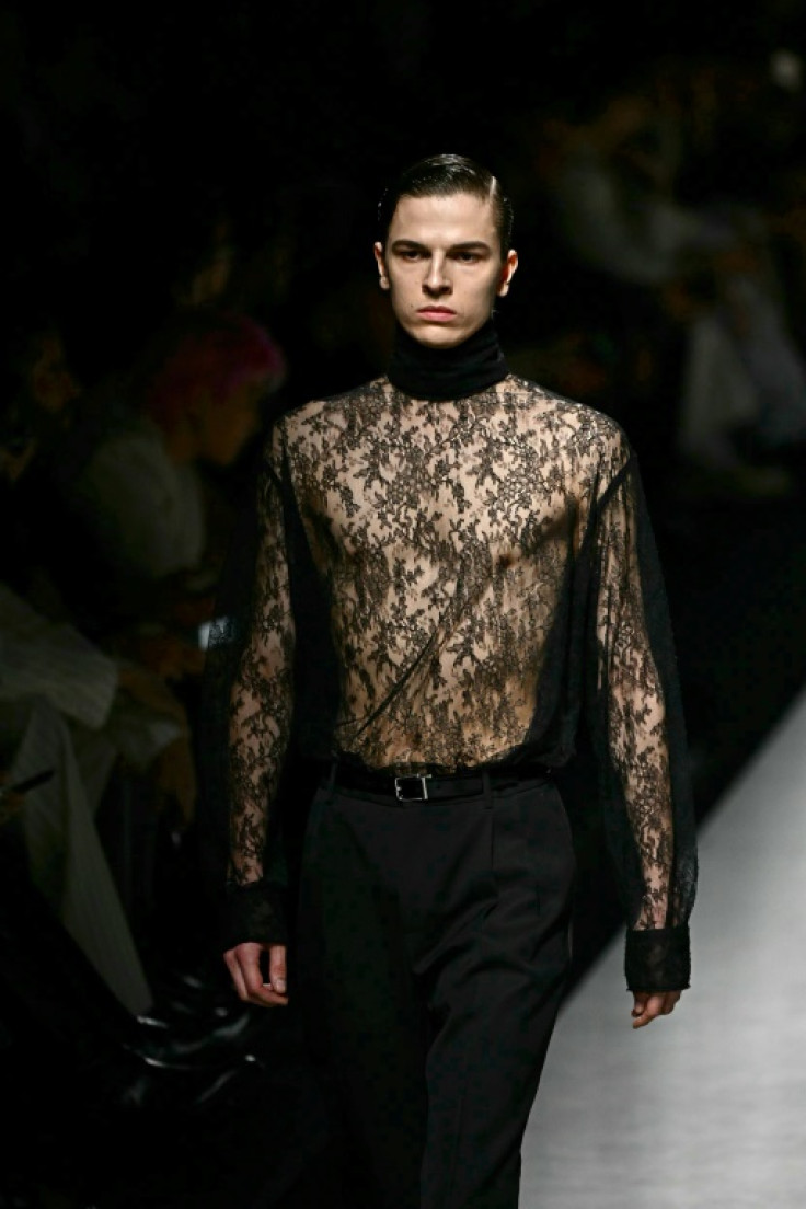 Sheer lace shirts to show off the male form