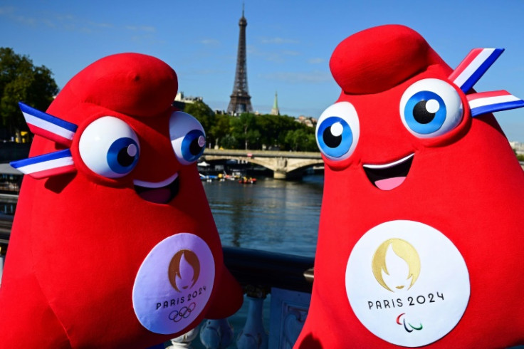 The cheery Olympics mascots contrast with the 'gloomy mood' of the country