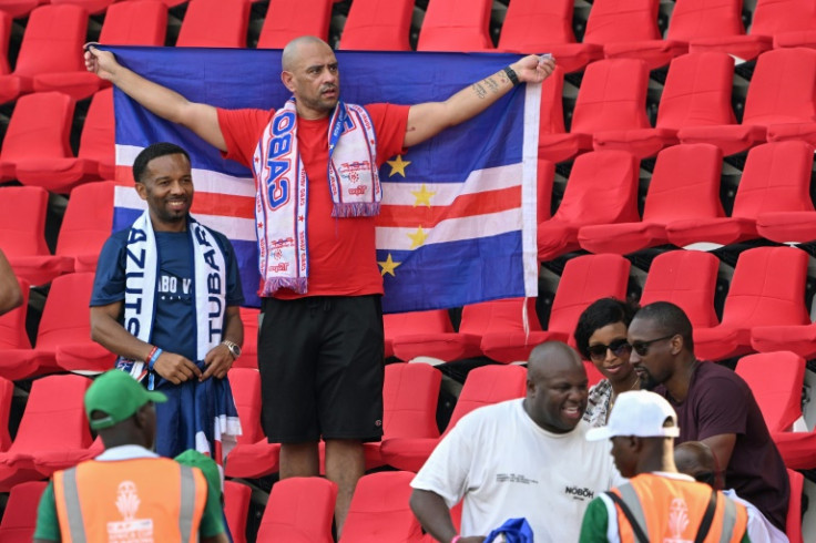 Cape Verde supporters at an African Cup of Nations in Abidjan, where Secretary of State Antony Blinken is expected to see a match after a stop in Cape Verde