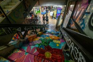 Young creatives have taken over an abandoned mall in Singapore, spray painting colourful murals and holding art workshops