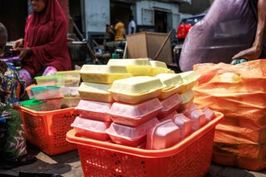 Packs of styrofoam containers are very common for foos vendors and other traders