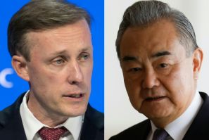 US National Security Advisor Jake Sullivan (L) and Chinese Foreign Minister Wang Yi will meet in Bangkok on Friday