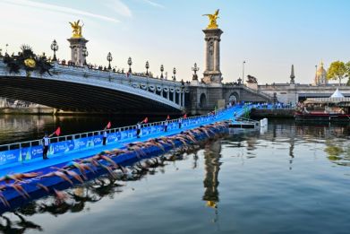 The river Seine is being cleaned up ahead of the Games in order to host swimming events