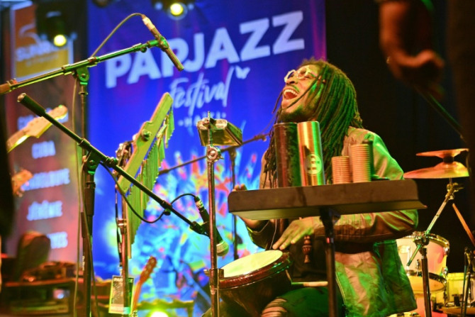 Haitian musician Cisco performs with the reggae band Mapou during the PAPJAZZ international jazz festival in Port-au-Prince