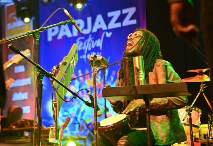 Haitian musician Cisco performs with the reggae band Mapou during the PAPJAZZ international jazz festival in Port-au-Prince