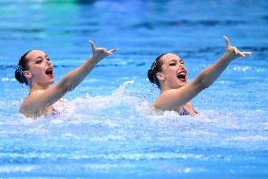 Making a splash: Maryna and Vladyslava Aleksiiva are among Ukraine's best hope of a medal at the Paris Olympics