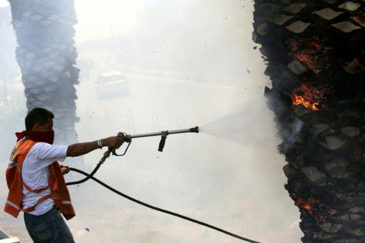 Europe's highest ever temperature was officiallybrecorded in Sicily, seen here during a wildfire