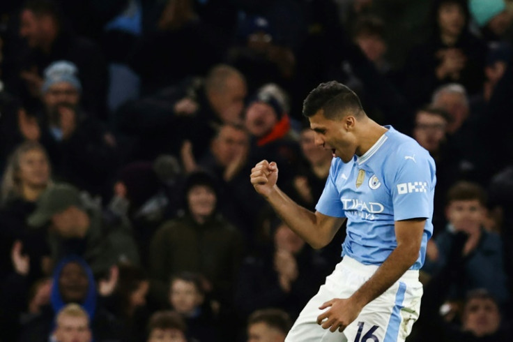 Rodri scored in Manchester City's 3-1 win over Burnley