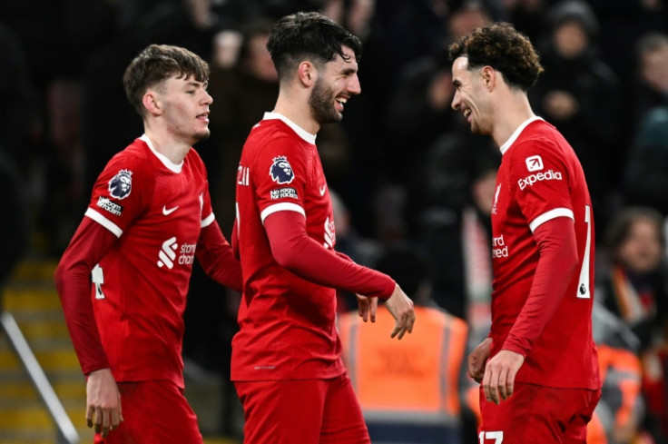 Liverpool celebrate their victory over Chelsea