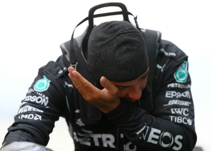 Lucky seven: Lewis Hamilton overcome with emotion after sealing his last world title in Turkey in  2020