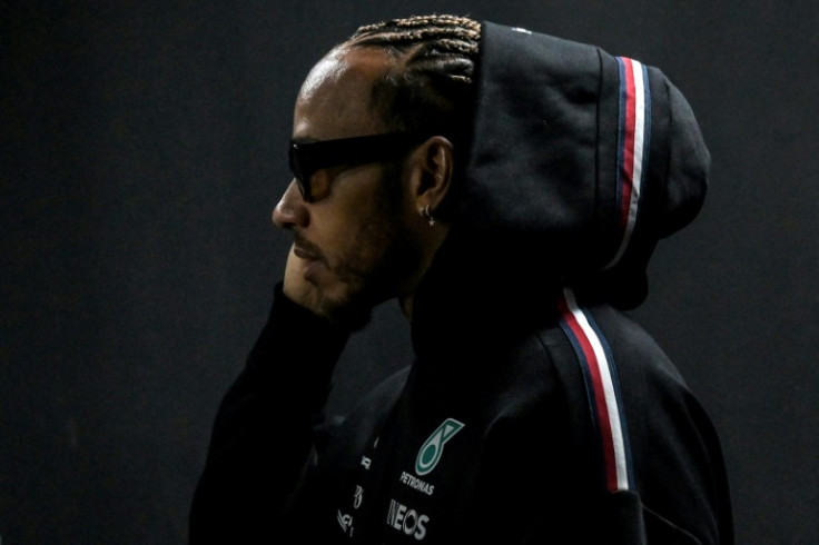 Facing the future: Lewis Hamilton arriving for a press  ahead of the Formula One Brazil Grand Prix in November.