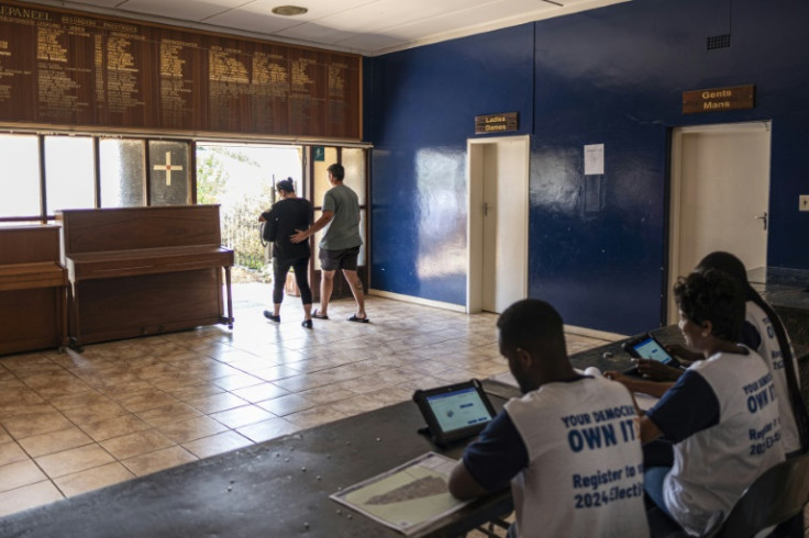 Johannesburg schools that will soon be polling stations for this year's general elections were pressed into use as voter regisration centres, although turnout was sparse