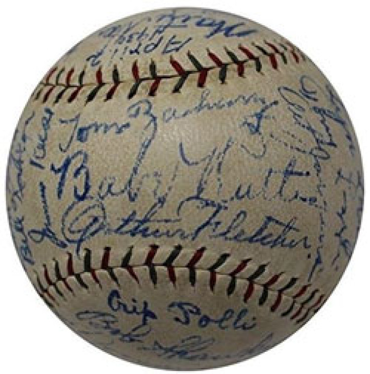The Finest 1930 NY Yankees Team Signed Baseball - Affiliate