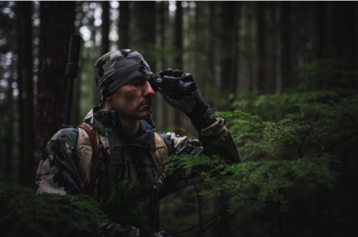 Soldier using ATN ODIN LT 320 2-4X Compact Thermal Monocular