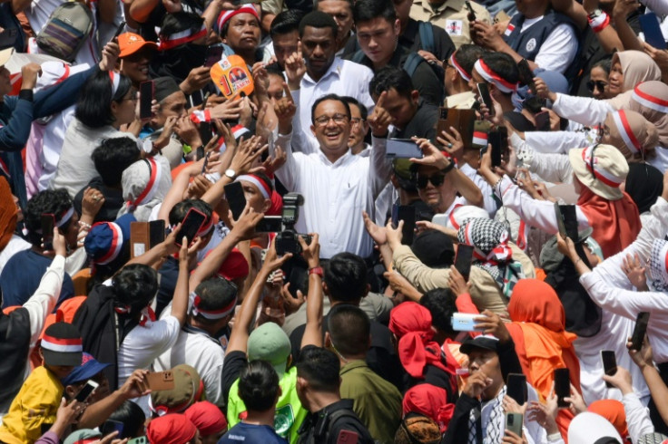 Presidential candidate Anies Baswedan held his final campaign rally in Jakarta