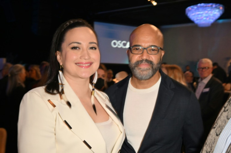 Oscars nominees Lily Gladstone ('Killers of the Flower Moon') and Jeffrey Wright ('American Fiction') attend the annual luncheon for Oscar nominees in Beverly Hills