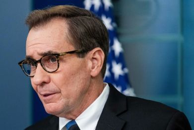US National Security Council spokesman John Kirby speaks during the daily press briefing at the White House