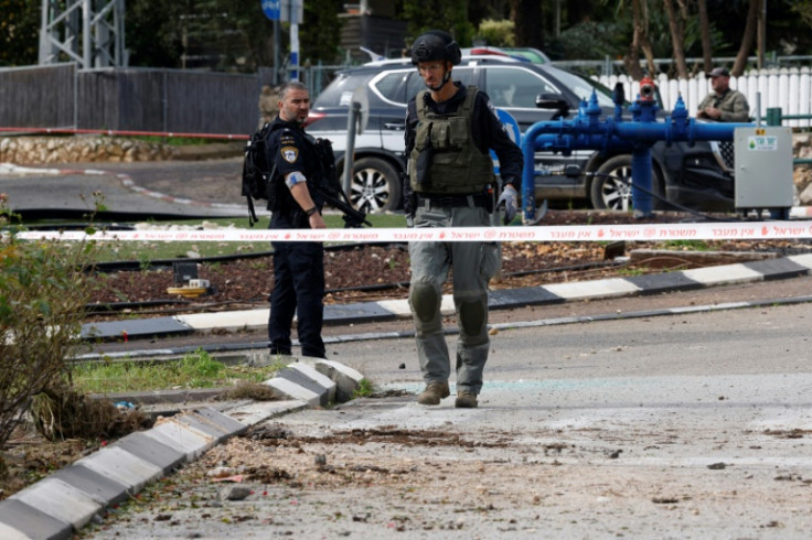 The afternmath of a rocket strike from southern Lebanon in the northern Israeli border town of Kiryat Shmona -- tens of thousands of Israelis have been evacuated from the border area