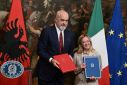 Albania's Prime Minister Edi Rama (L) signed up to a controversial migration deal with Italian Prime Minister Giorgia Meloni in November 2023