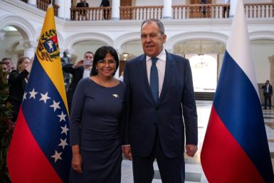 Russia's Foreign Minister Sergei Lavrov met Venezuela's Vice President Delcy Rodriguez in Caracas