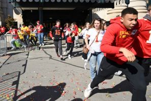 Fans flee gunfire at the Kansas City Chiefs Super Bowl victory parade on February 14, 2024