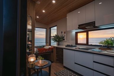 Concept image of inside a Clever Tiny Homes home.