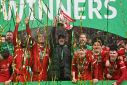 Jurgen Klopp (C) celebrating Liverpool's 'special' League Cup win