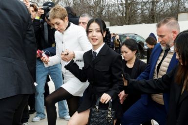 K-pop star JISOO drew some of the biggest screams from fans outside