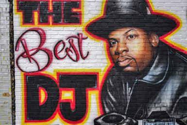 A mural paying tribute to Run-DMC's late Jam Master Jay is seen in the Hollis neighborhood of Queens -- two men have been convicted of his murder