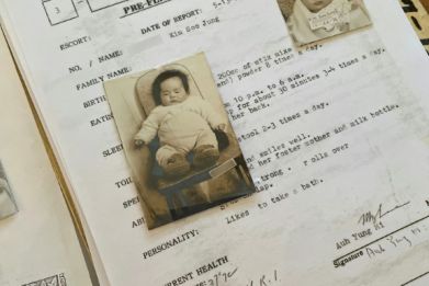 May-Britt Koed's adoption file, with the baby picture that may not have been her