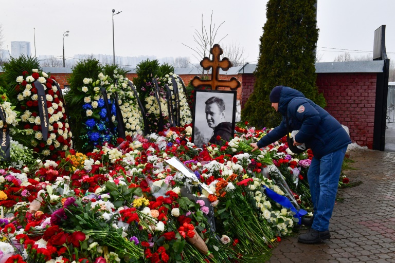 Navalny's Mother Visits Son's Grave After Funeral…