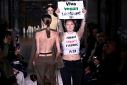 Protesters from PETA disrupted Beckham's show