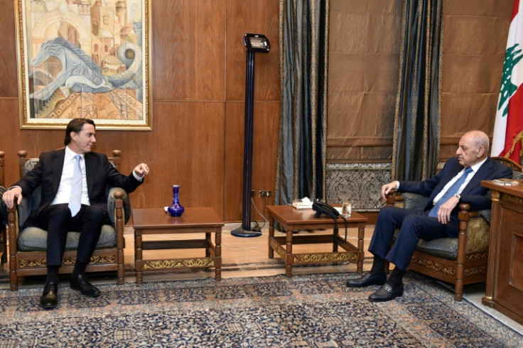 US special envoy Amos Hochstein meets with Lebanon's Parliament Speaker Nabih Berri in Beirut