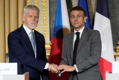 Czech President Petr Pavel (left) visited French counterpart Emmanuel Macron (right) in Paris in December