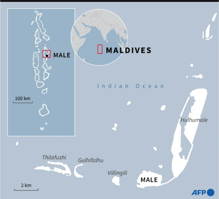 Map of the Maldives.