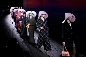 The hats were a nod to Chanel's beginnings on the Deauville seafront