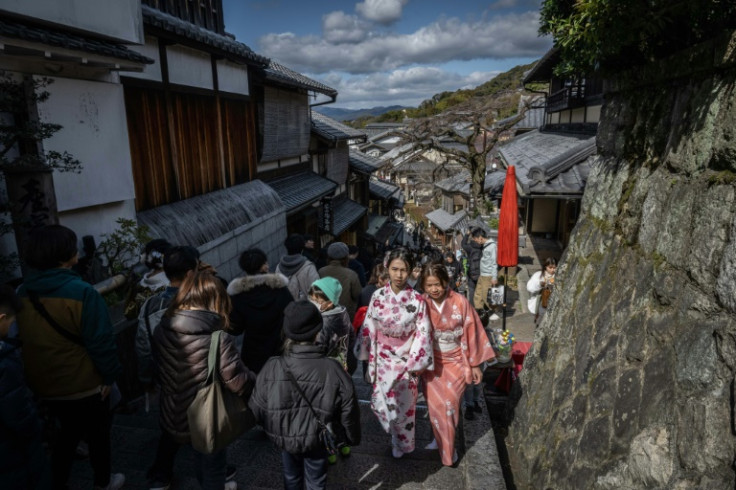 Dressing up in kimonos is also popular among tourists excited to get the perfect Kyoto shot