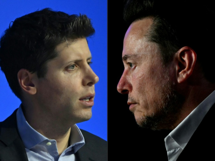 OpenAI CEO Sam Altman (L) argues in a legal filing that Elon Musk (R) is out to advance his commercial interests with a lawsuit