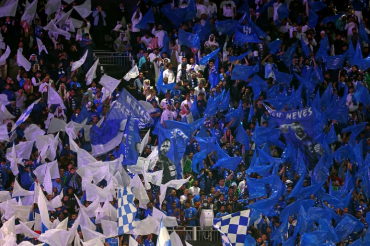 Al Hilal's supporters pictured last month in the Champions League