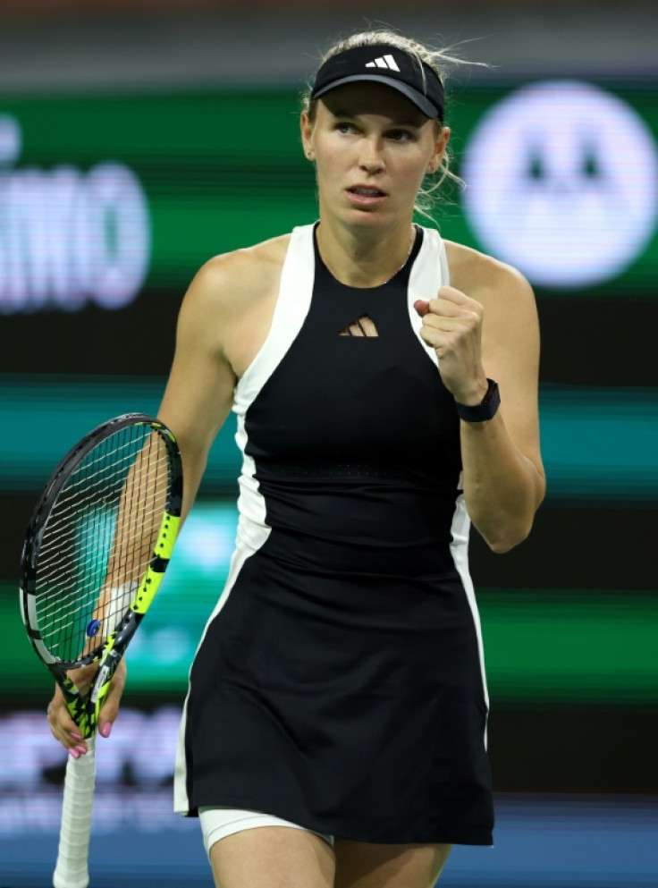 Caroline Wozniacki has reached the first tournament quarter-final since returning from a maternity break
