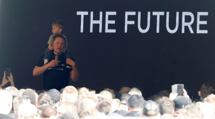 Elon Musk brought his son to the Tesla factory near Berlin that was hit by an arson attack