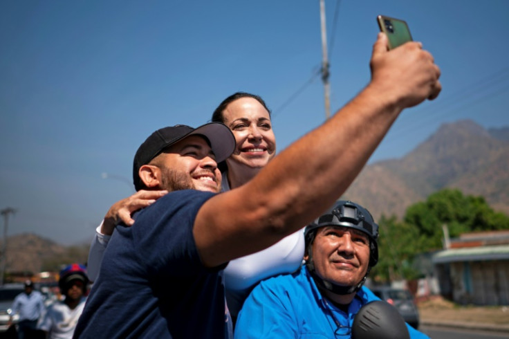 Maria Corina Machado has been traveling Venezuela to energize supporters despite her disqualification on holding public office