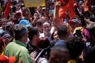 Venezuelan opposition leader Maria Corina Machado earlier won an opposition primary with 92 percent of votes cast