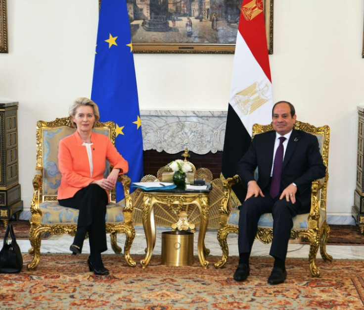 Egyptian President Abdel Fattah al-Sisi meets European Commission President Ursula von der Leyen in the capital Cairo