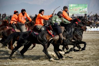 Traditionally, buzkashi is played with the headless body of a goat, now it is more often a 30-kilogramme (66-pound) leather sack