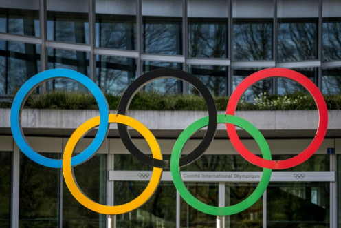 The Olympic rings are seen outside the headquarters of the International Olympic Committee (IOC) at the opening day of a executive board meeting in Lausanne